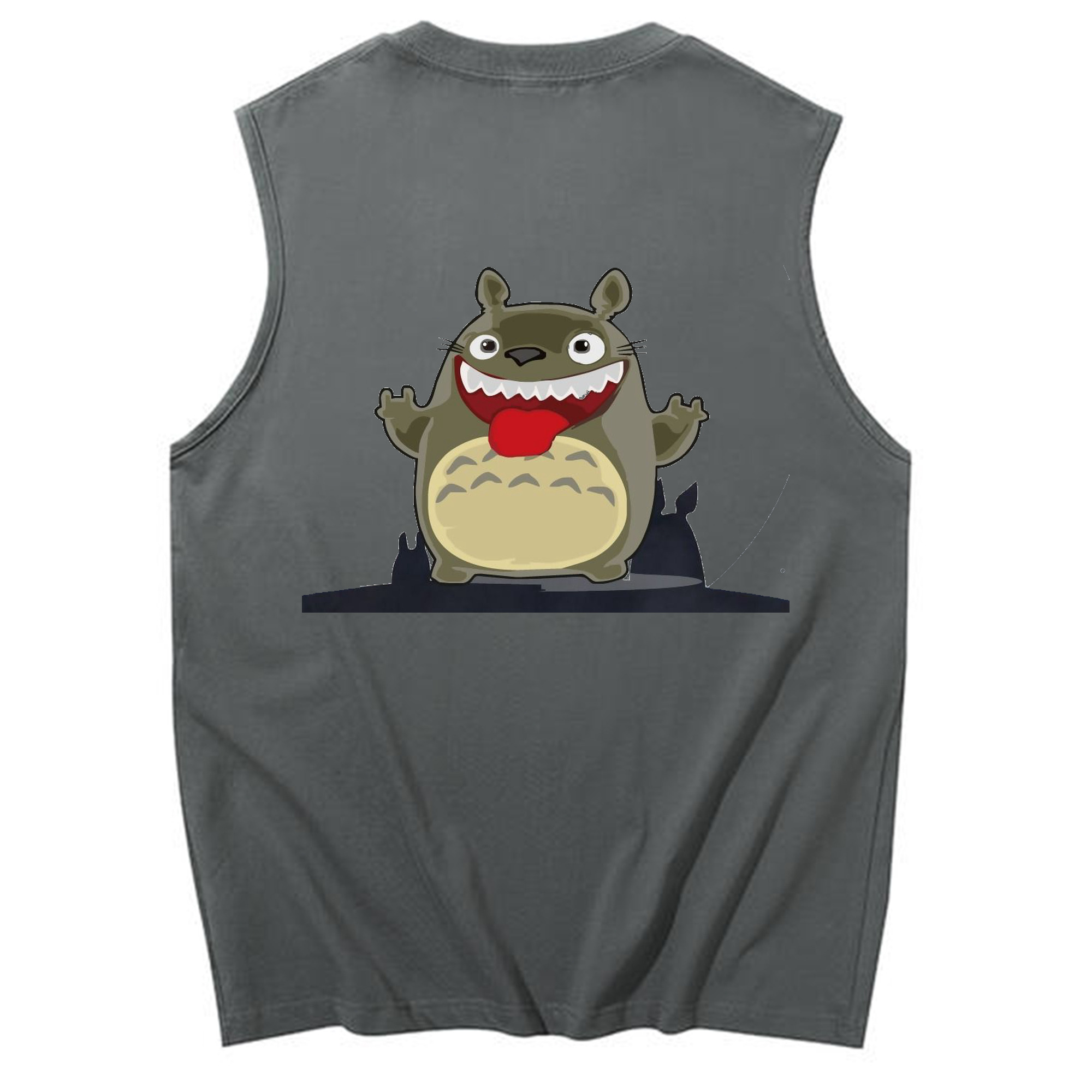 （画像用） となりのトトロ 草壁メイ 草壁サツキ My Neighbor Totoro Satsuki Kusakabe Mei Kusakabe コットン100％タンクトップ（背面プリント）